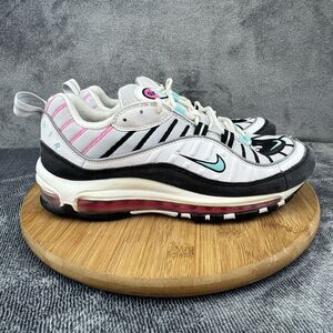 Nike Air Max 98 Shoes Womens Size 11 Black Teal Racer Pink White AH6799-065